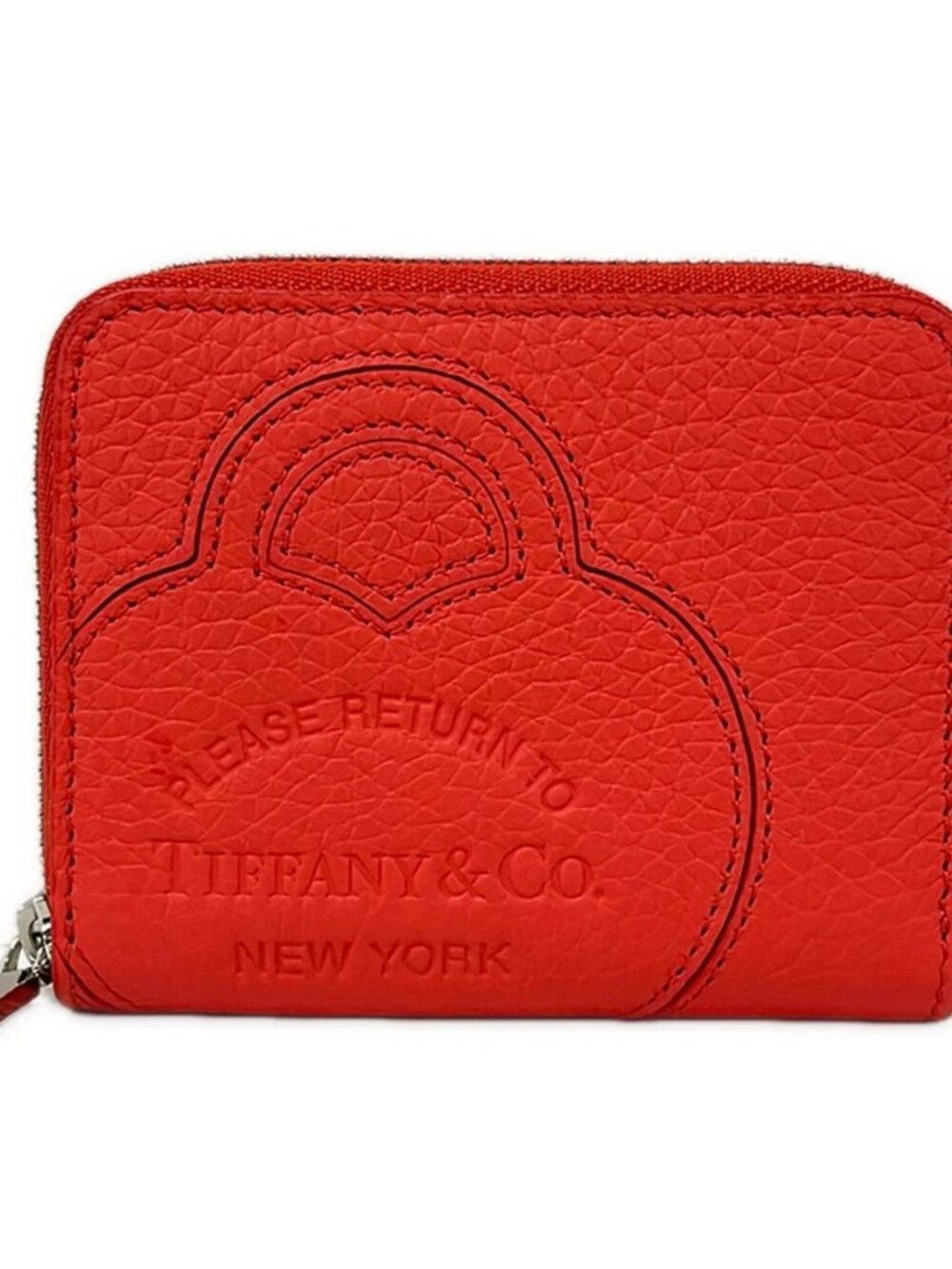 TIFFANY&Co. Return to Tiffany Red Leather Coin Case